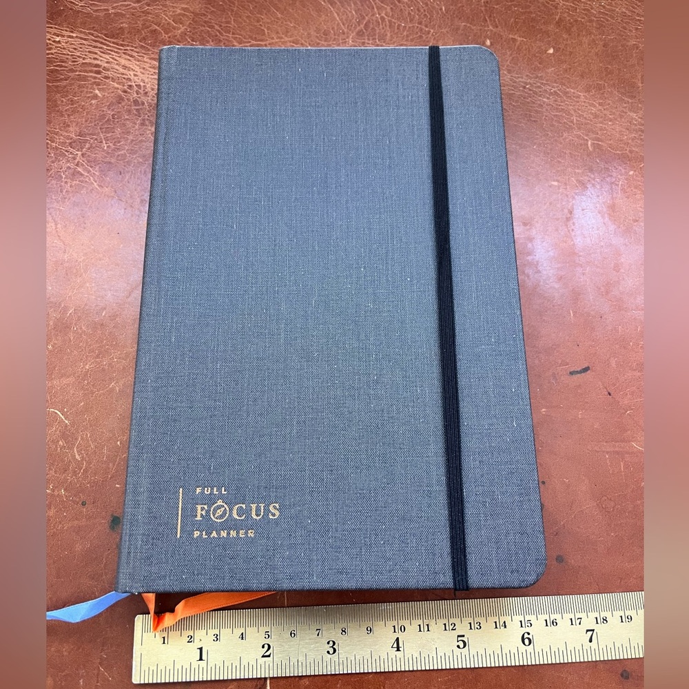 New A5 Full Focus Planner Linen Productivity Organizer Goal Setting Gray Paper